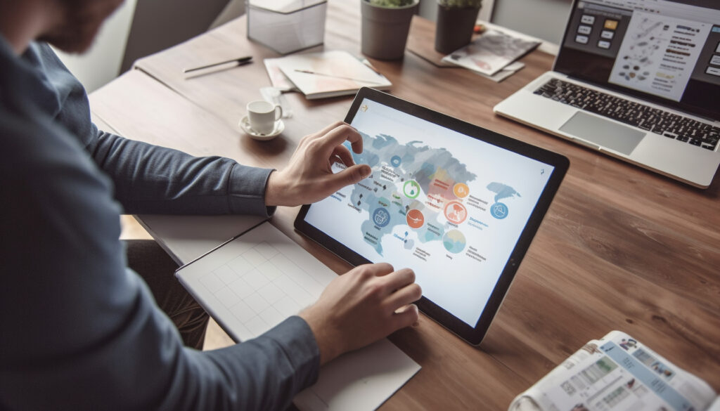 Businessmen Sitting Desk Using Wireless Technology Generated By Ai 1024x585